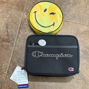 Champion Lunch Bag with Yellow Smiley Face Case